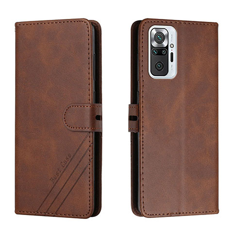 Funda de Cuero Cartera con Soporte Carcasa H02X para Xiaomi Redmi Note 10 Pro 4G Marron