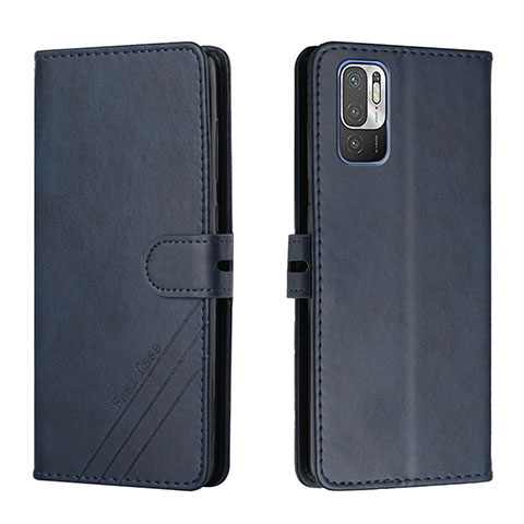 Funda de Cuero Cartera con Soporte Carcasa H02X para Xiaomi Redmi Note 10T 5G Azul