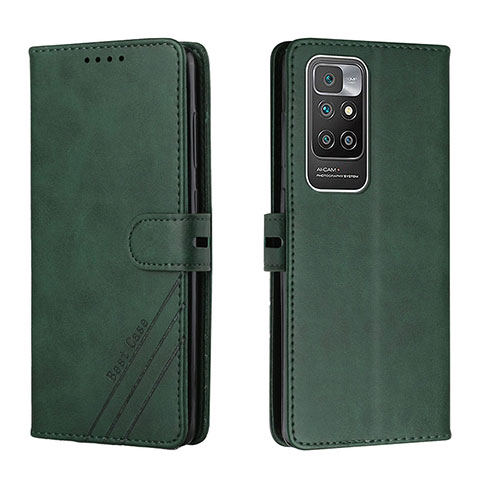 Funda de Cuero Cartera con Soporte Carcasa H02X para Xiaomi Redmi Note 11 4G (2021) Verde