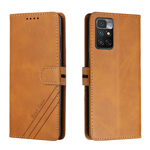 Funda de Cuero Cartera con Soporte Carcasa H02X para Xiaomi Redmi Note 11 4G (2022) Marron Claro