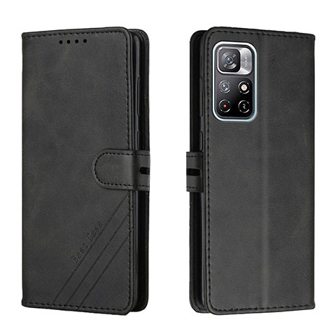 Funda de Cuero Cartera con Soporte Carcasa H02X para Xiaomi Redmi Note 11 5G Negro