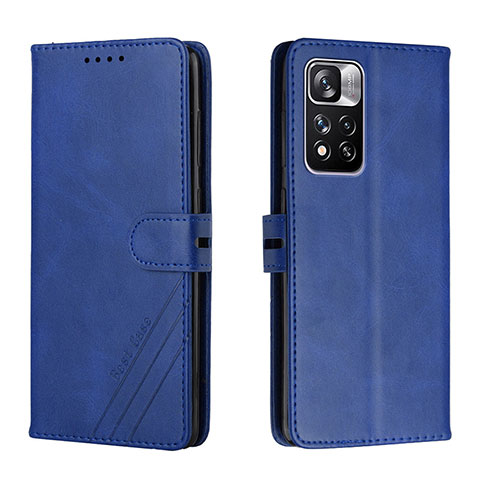 Funda de Cuero Cartera con Soporte Carcasa H02X para Xiaomi Redmi Note 11 Pro+ Plus 5G Azul