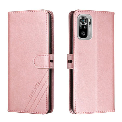 Funda de Cuero Cartera con Soporte Carcasa H02X para Xiaomi Redmi Note 11 SE India 4G Oro Rosa