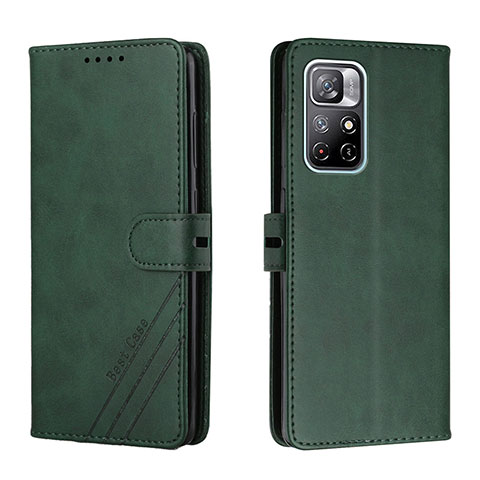 Funda de Cuero Cartera con Soporte Carcasa H02X para Xiaomi Redmi Note 11S 5G Verde