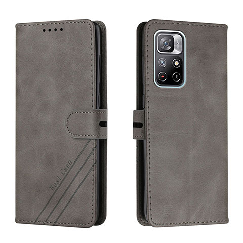 Funda de Cuero Cartera con Soporte Carcasa H02X para Xiaomi Redmi Note 11T 5G Gris