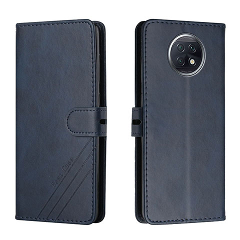 Funda de Cuero Cartera con Soporte Carcasa H02X para Xiaomi Redmi Note 9 5G Azul