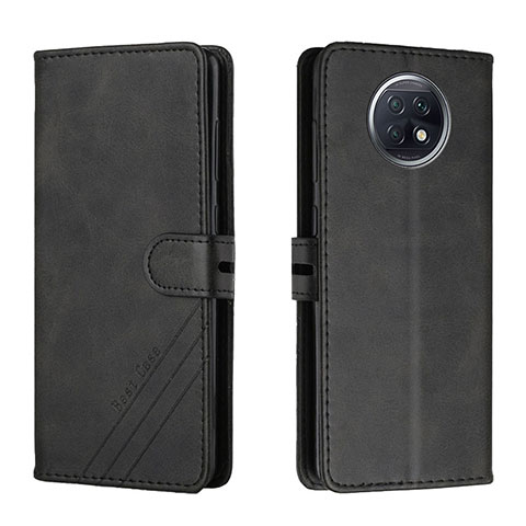 Funda de Cuero Cartera con Soporte Carcasa H02X para Xiaomi Redmi Note 9 5G Negro