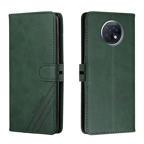 Funda de Cuero Cartera con Soporte Carcasa H02X para Xiaomi Redmi Note 9 5G Verde