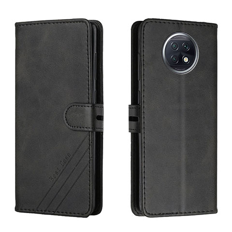 Funda de Cuero Cartera con Soporte Carcasa H02X para Xiaomi Redmi Note 9T 5G Negro