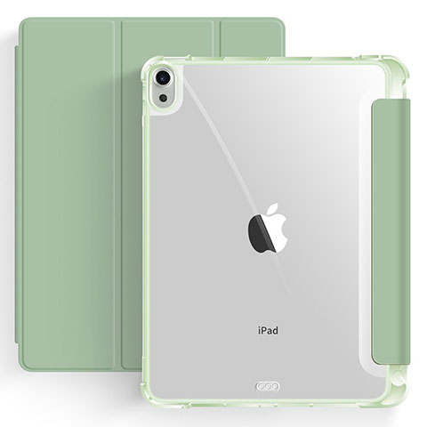 Funda de Cuero Cartera con Soporte Carcasa H03 para Apple iPad Air 5 10.9 (2022) Verde