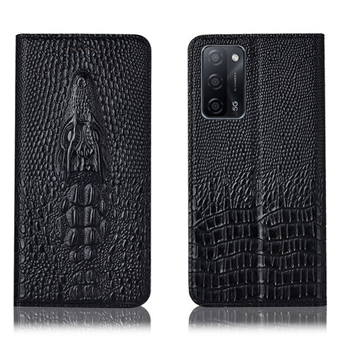 Funda de Cuero Cartera con Soporte Carcasa H03P para Oppo A56 5G Negro