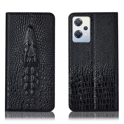 Funda de Cuero Cartera con Soporte Carcasa H03P para Oppo K10X 5G Negro