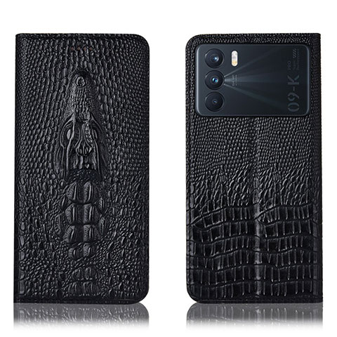 Funda de Cuero Cartera con Soporte Carcasa H03P para Oppo K9 Pro 5G Negro