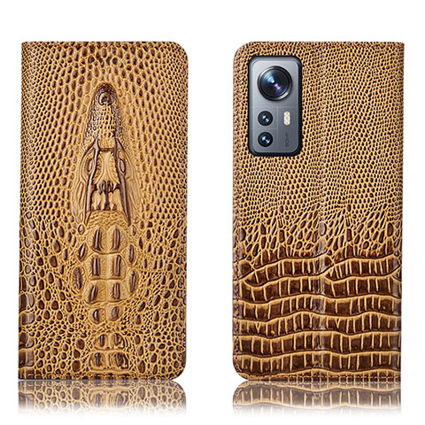 Funda de Cuero Cartera con Soporte Carcasa H03P para Xiaomi Mi 12 Lite 5G Marron