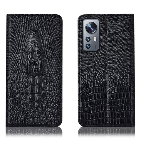 Funda de Cuero Cartera con Soporte Carcasa H03P para Xiaomi Mi 12 Lite 5G Negro