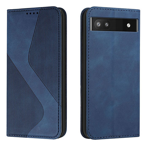 Funda de Cuero Cartera con Soporte Carcasa H03X para Google Pixel 6a 5G Azul