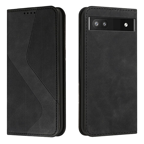 Funda de Cuero Cartera con Soporte Carcasa H03X para Google Pixel 6a 5G Negro