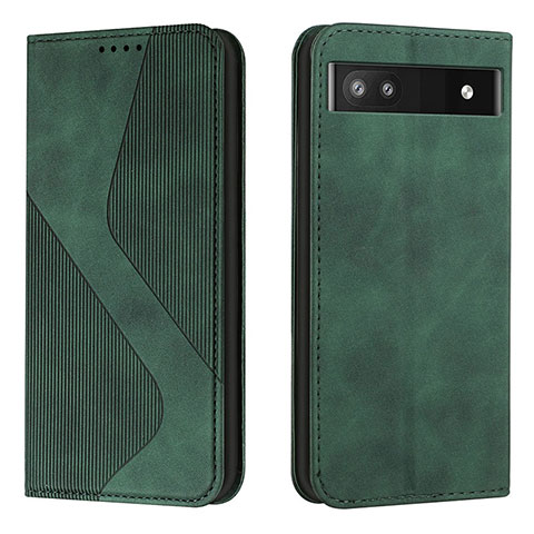 Funda de Cuero Cartera con Soporte Carcasa H03X para Google Pixel 6a 5G Verde