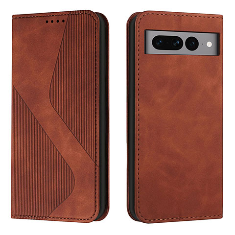 Funda de Cuero Cartera con Soporte Carcasa H03X para Google Pixel 7 Pro 5G Marron