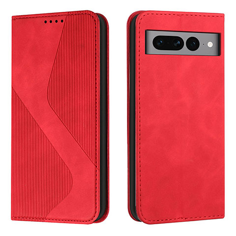 Funda de Cuero Cartera con Soporte Carcasa H03X para Google Pixel 7 Pro 5G Rojo