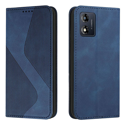 Funda de Cuero Cartera con Soporte Carcasa H03X para Motorola Moto E13 Azul