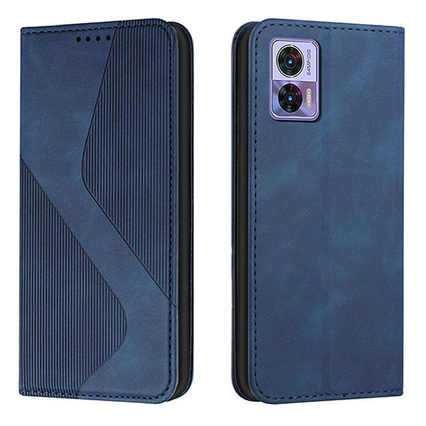 Funda de Cuero Cartera con Soporte Carcasa H03X para Motorola Moto Edge 30 Lite 5G Azul