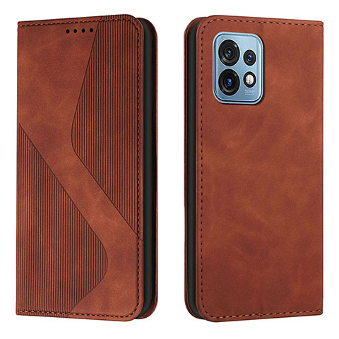 Funda de Cuero Cartera con Soporte Carcasa H03X para Motorola Moto Edge 40 Pro 5G Marron