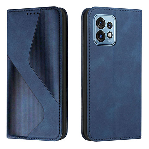 Funda de Cuero Cartera con Soporte Carcasa H03X para Motorola Moto Edge Plus (2023) 5G Azul