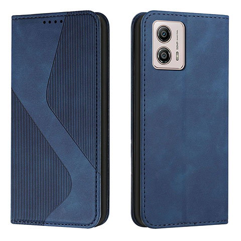 Funda de Cuero Cartera con Soporte Carcasa H03X para Motorola Moto G53j 5G Azul