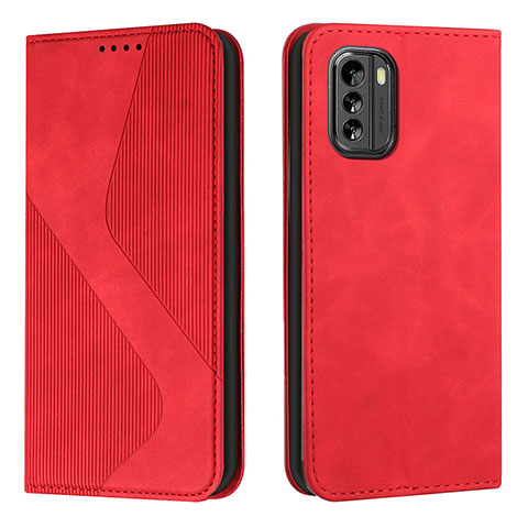 Funda de Cuero Cartera con Soporte Carcasa H03X para Nokia G60 5G Rojo