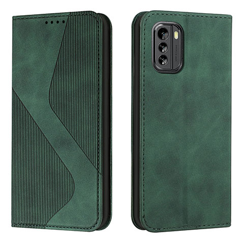 Funda de Cuero Cartera con Soporte Carcasa H03X para Nokia G60 5G Verde