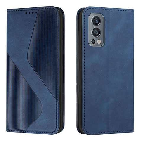 Funda de Cuero Cartera con Soporte Carcasa H03X para OnePlus Nord 2 5G Azul