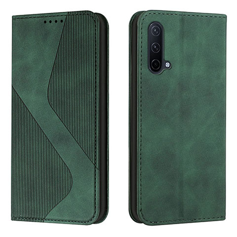 Funda de Cuero Cartera con Soporte Carcasa H03X para OnePlus Nord CE 5G Verde