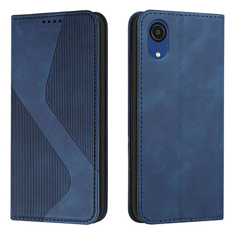 Funda de Cuero Cartera con Soporte Carcasa H03X para Samsung Galaxy A03 Core Azul