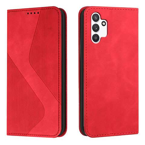 Funda de Cuero Cartera con Soporte Carcasa H03X para Samsung Galaxy A13 4G Rojo