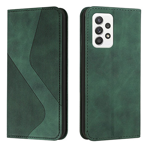 Funda de Cuero Cartera con Soporte Carcasa H03X para Samsung Galaxy A53 5G Verde