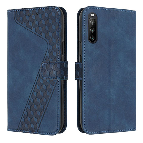 Funda de Cuero Cartera con Soporte Carcasa H03X para Sony Xperia 10 IV Azul