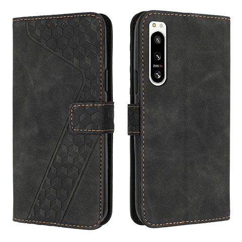 Funda de Cuero Cartera con Soporte Carcasa H03X para Sony Xperia 5 IV Negro