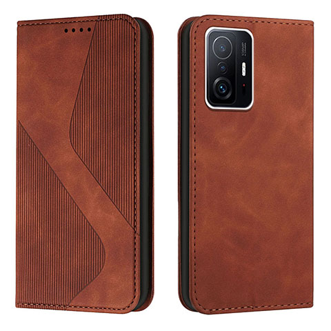 Funda de Cuero Cartera con Soporte Carcasa H03X para Xiaomi Mi 11T 5G Marron