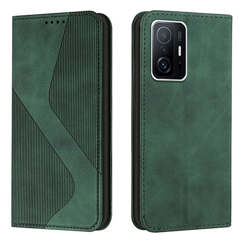 Funda de Cuero Cartera con Soporte Carcasa H03X para Xiaomi Mi 11T Pro 5G Verde