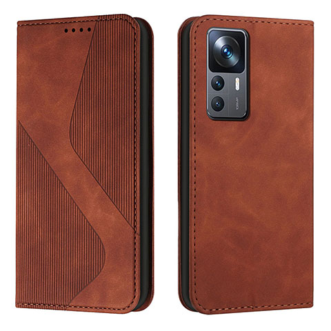 Funda de Cuero Cartera con Soporte Carcasa H03X para Xiaomi Mi 12T 5G Marron