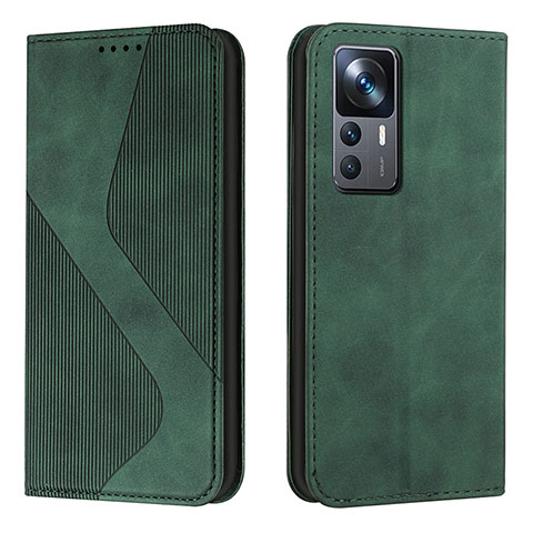 Funda de Cuero Cartera con Soporte Carcasa H03X para Xiaomi Mi 12T 5G Verde