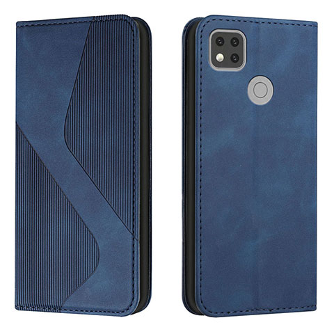 Funda de Cuero Cartera con Soporte Carcasa H03X para Xiaomi POCO C3 Azul