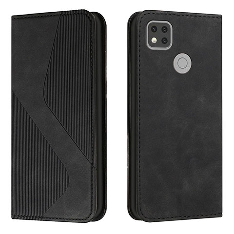 Funda de Cuero Cartera con Soporte Carcasa H03X para Xiaomi POCO C3 Negro