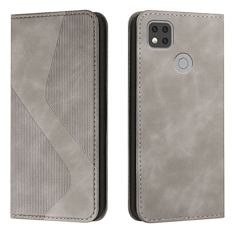 Funda de Cuero Cartera con Soporte Carcasa H03X para Xiaomi POCO C31 Gris