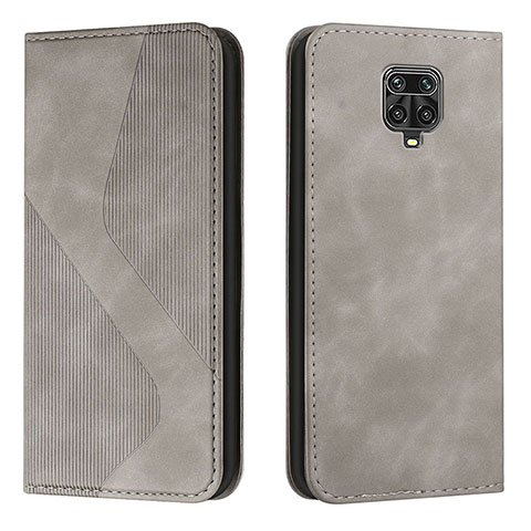 Funda de Cuero Cartera con Soporte Carcasa H03X para Xiaomi Poco M2 Pro Gris