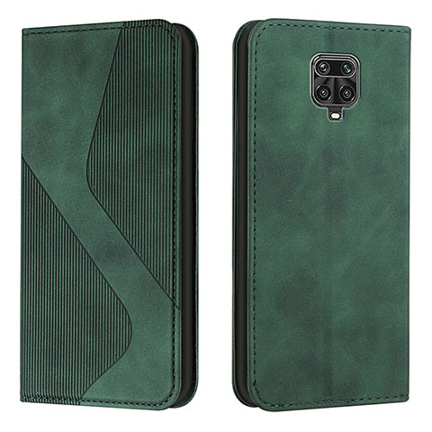 Funda de Cuero Cartera con Soporte Carcasa H03X para Xiaomi Poco M2 Pro Verde