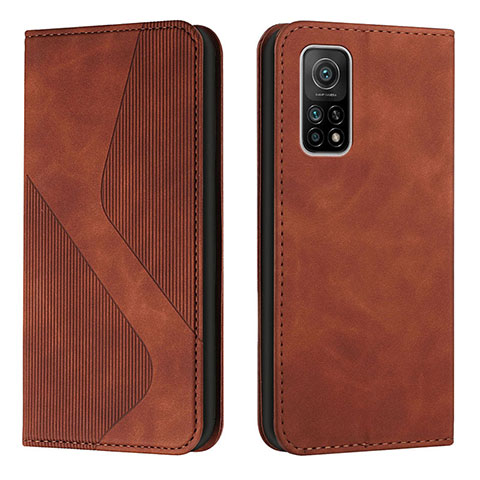 Funda de Cuero Cartera con Soporte Carcasa H03X para Xiaomi Redmi K30S 5G Marron