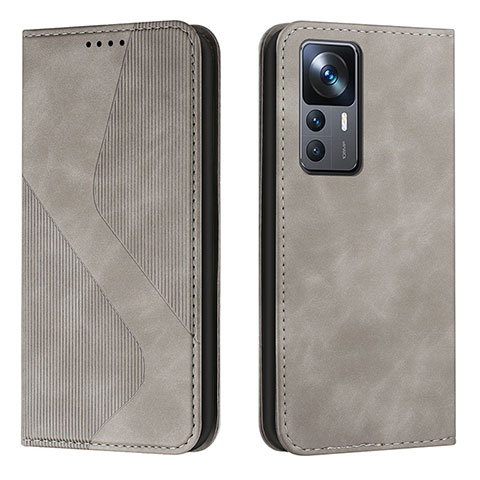 Funda de Cuero Cartera con Soporte Carcasa H03X para Xiaomi Redmi K50 Ultra 5G Gris