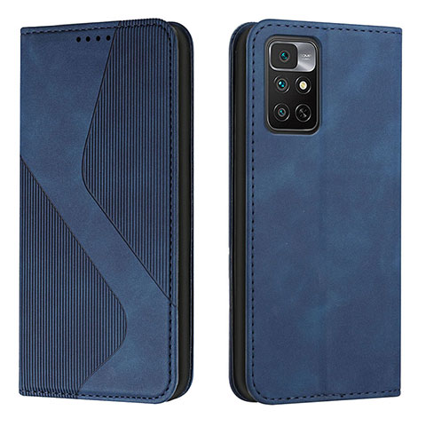 Funda de Cuero Cartera con Soporte Carcasa H03X para Xiaomi Redmi Note 11 4G (2022) Azul